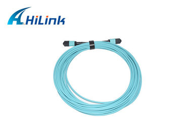 Kabel Fiber Multimode WDM MPO Male To MPO Male Patch Cord 24 Core OM4 10M