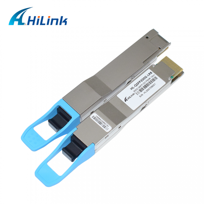 10KM 1310nm MPO16 APC 8-degree DOM Optical Transceiver 200G QSFP DD LR8 PSM8 Jarak Gelombang 0
