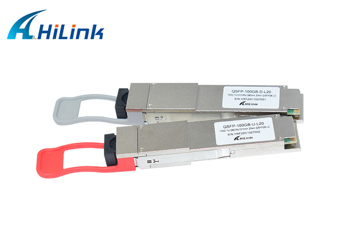 100GBASE - Modul Transceiver Optik BX20 QSFP28 LAN WDM 1280nm 1310nm 20km LC Simplex Transceiver