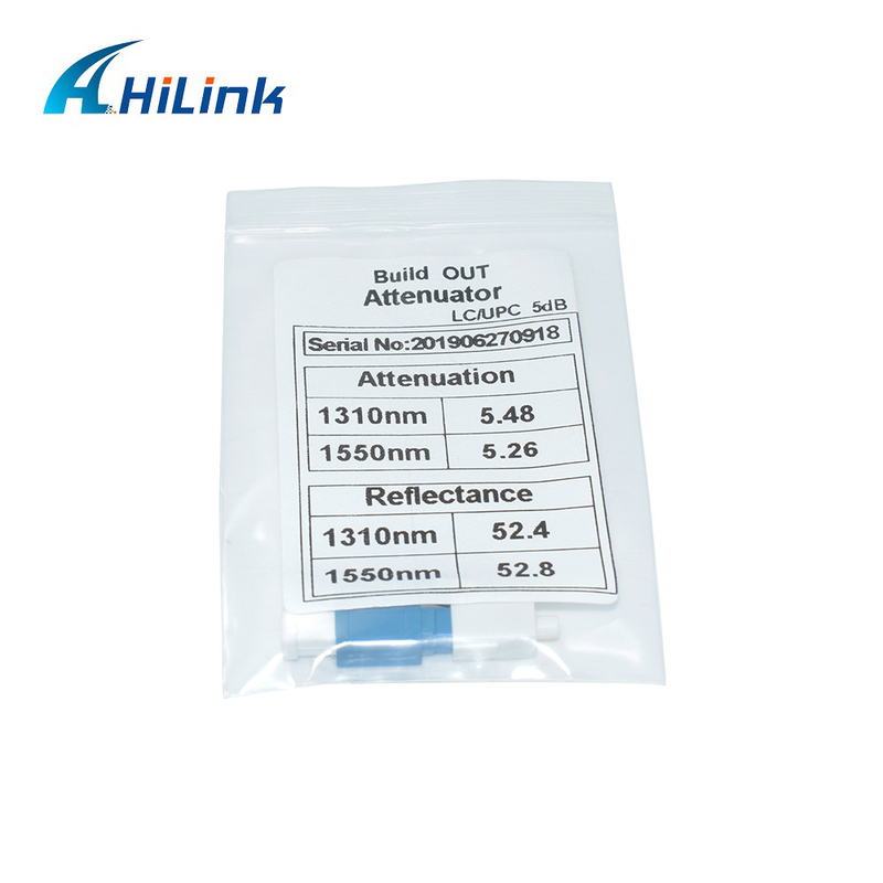 LC / UPC Single Mode Fiber Optic Attenuator Male To Female Fixed Attenuator 5dB 10dB 20dB