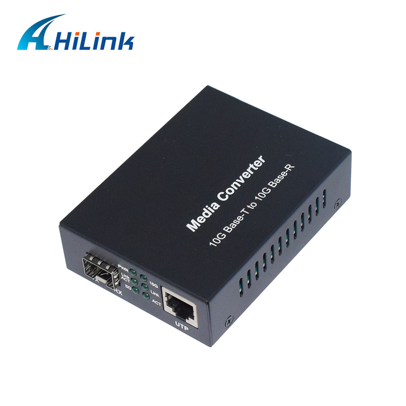 10G Media Converter 1 SFP+ Port dan 1 RJ45 Port 100/1000Base-T 2.5/5/10GBase-T Auto