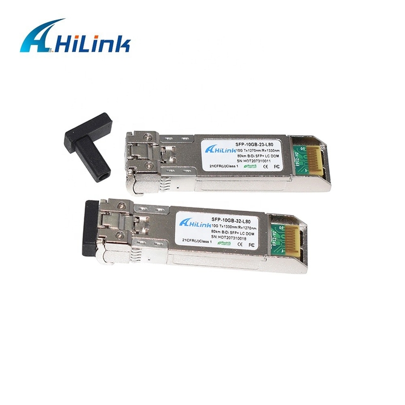 10GBASE BIDI 1490/1550nm SFP+ 10G Ethernet Transceiver Serat Optik Tunggal SFP+ BIDI 10G 80KM