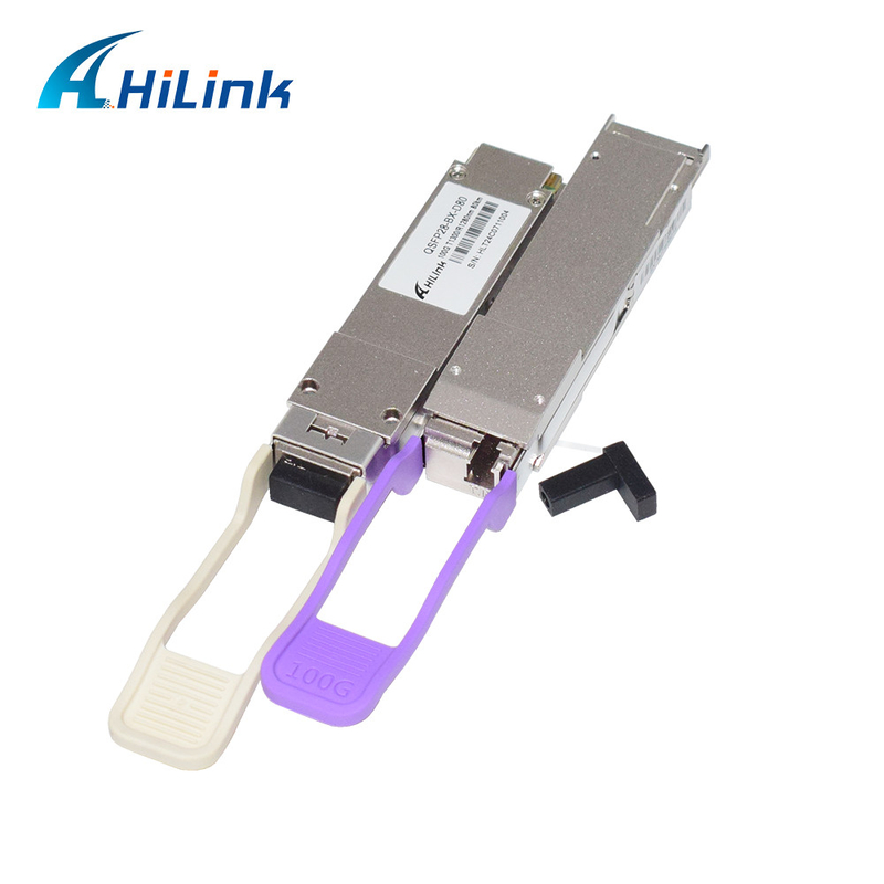 100Gb/s QSFP28 BiDi 80km Transceiver Modul Transceiver Optik Simplex LC/UPC DOM