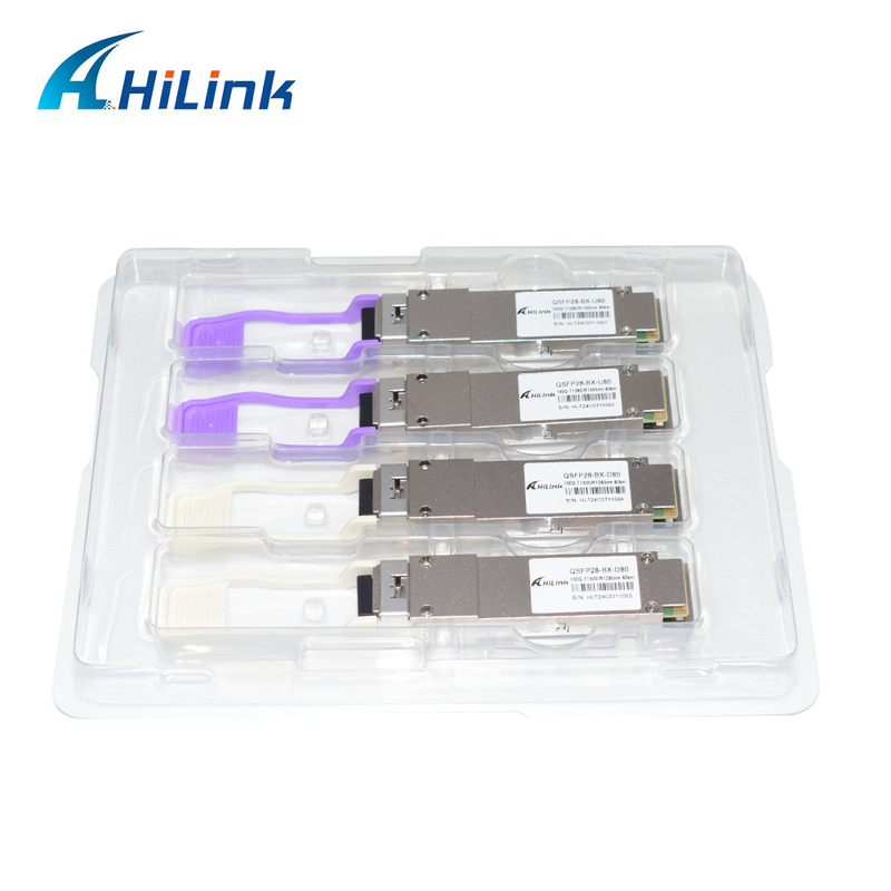 100Gb/s QSFP28 BiDi 80km Transceiver Modul Transceiver Optik Simplex LC/UPC DOM