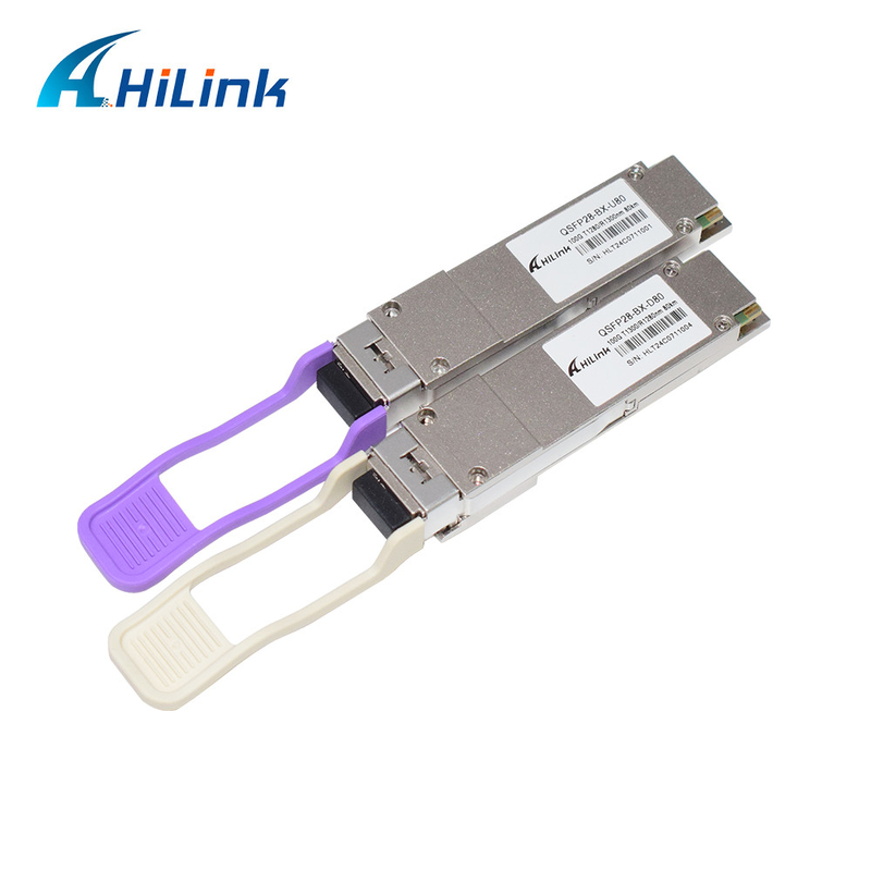 100Gb/s QSFP28 BiDi 80km Transceiver Modul Transceiver Optik Simplex LC/UPC DOM