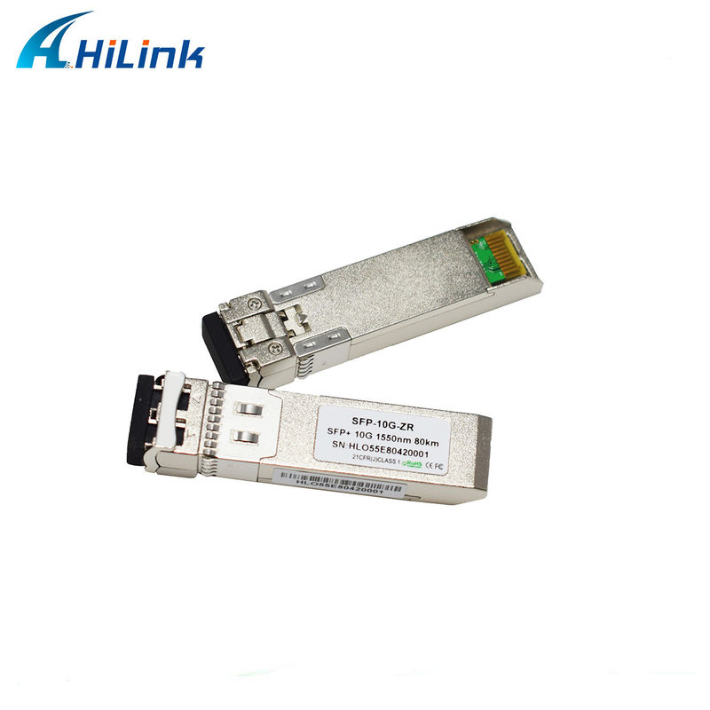80KM Jarak SFP 10G SMF 1550nm ZR Duplex LC DDM Optical Module dengan EML Transmitter