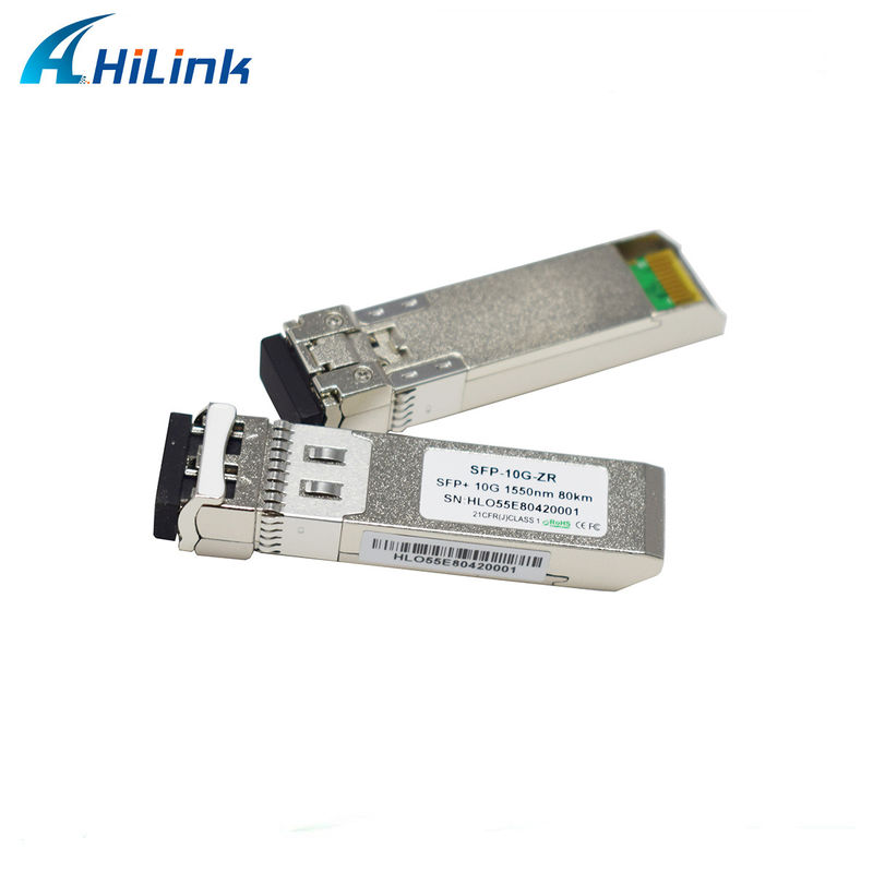 80KM Jarak SFP 10G SMF 1550nm ZR Duplex LC DDM Optical Module dengan EML Transmitter
