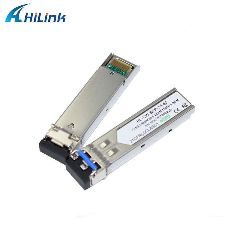 Hilink 1.25G CWDM SFP Transceiver Optik Serat 1350nm 40km untuk Pusat Data