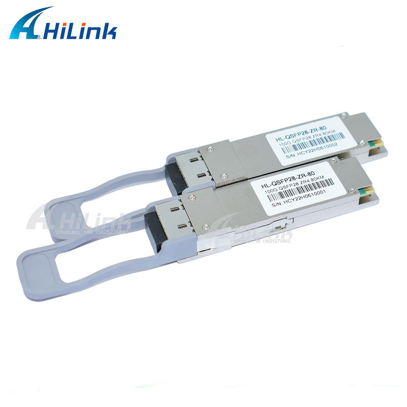 QSFP28 ZR4 80KM LWDM4 1295-1304NM LC Connector SOA+Pin Fiber Optic Transceiver Harga Baik Komunikasi & Jaringan Produk