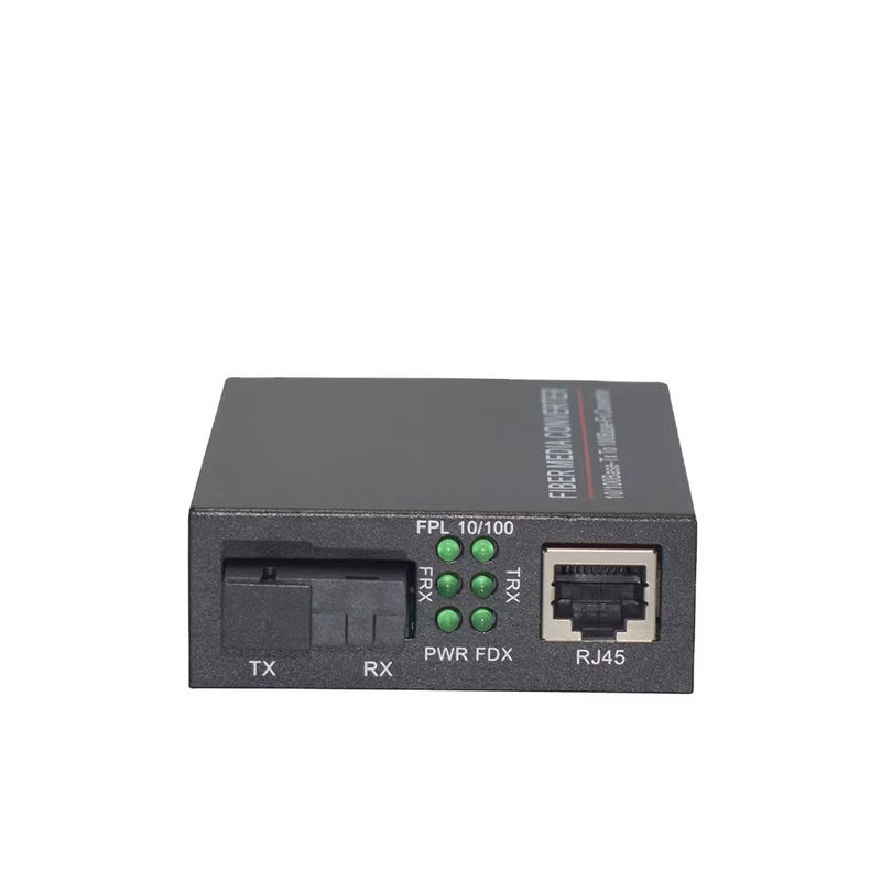 BIDI WDM Single Fiber Optic Media Converter 10/100M 1310/1550nm 20km Peralatan Optik SFP