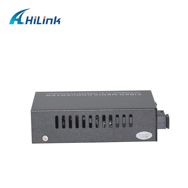 BIDI WDM Single Fiber Optic Media Converter 10/100M 1310/1550nm 20km Peralatan Optik SFP