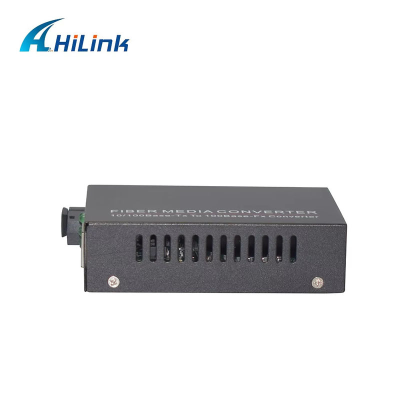 BIDI WDM Single Fiber Optic Media Converter 10/100M 1310/1550nm 20km Peralatan Optik SFP