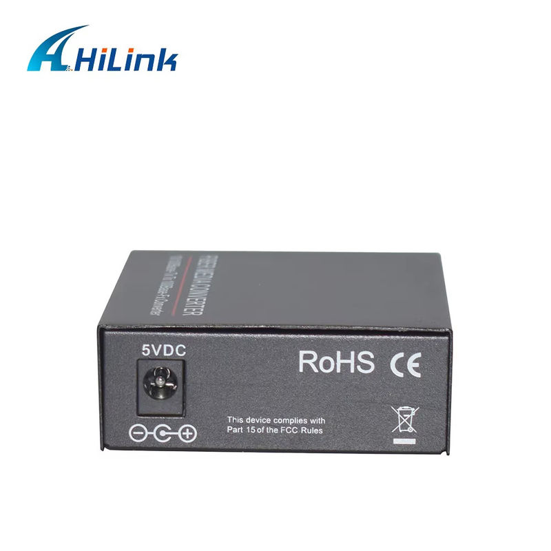 BIDI WDM Single Fiber Optic Media Converter 10/100M 1310/1550nm 20km Peralatan Optik SFP