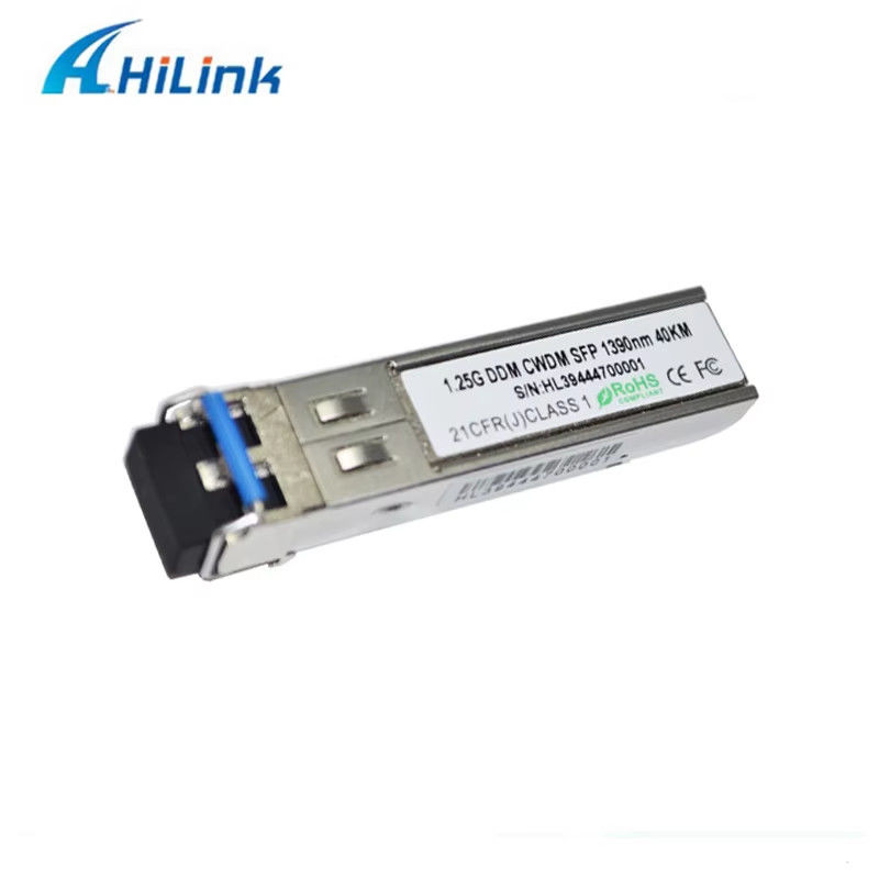 China Factory 1000Base 1.25G SFP Konektor LC ganda CWDM 40km LC 1270-1610nm Peralatan Optik Transceiver Optik