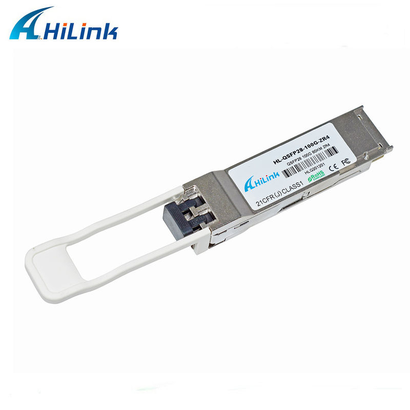 Hilink 100G QSFP28 ZR4 80km LWDM 1295-1304NM SOA+PIN DUPLEX LC CONNECTOR MODULAN Transceiver