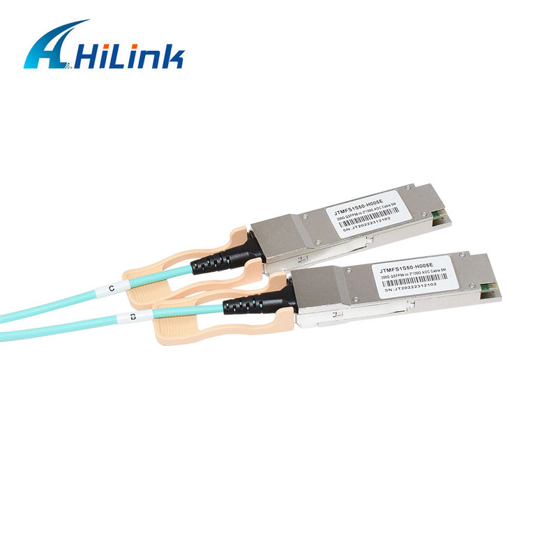 Solusi Kabel Optik Aktif (AOC) 200G QSFP56 ke 2*QSFP28 2*100G Bersertifikasi untuk Transmisi Data pada Suhu Ekstrem