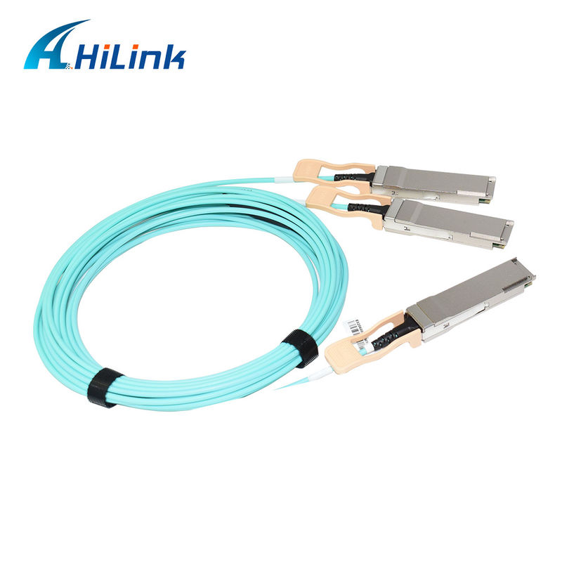 Solusi Kabel Optik Aktif (AOC) 200G QSFP56 ke 2*QSFP28 2*100G Bersertifikasi untuk Transmisi Data pada Suhu Ekstrem
