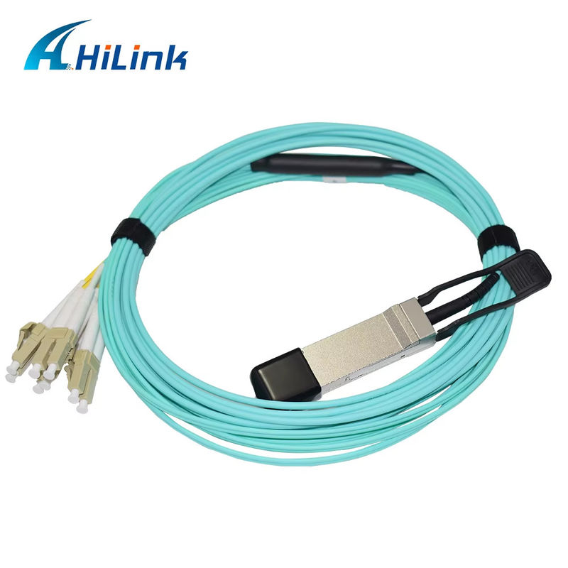 Kabel Optik Aktif Breakout 40G QSFP+ Ke 8xLC AOC 3M Untuk Jarak Sangat Pendek