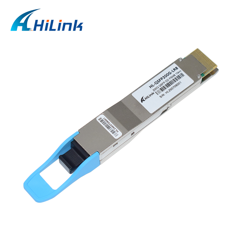 10KM 1310nm MPO16 APC 8-degree DOM Optical Transceiver 200G QSFP DD LR8 PSM8 Jarak Gelombang