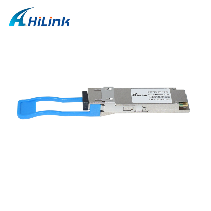 10KM Hot Pluggable 100Gb/s QSFP28 CWDM4 Optical Transceiver Module untuk LAN WAN Ethernet Switches Router Aplikasi