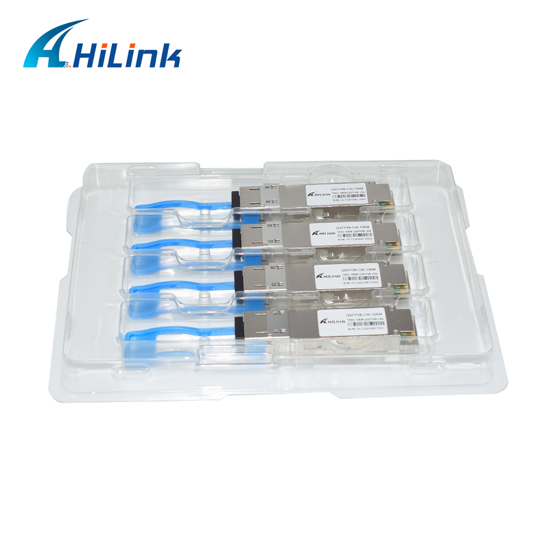 10KM Hot Pluggable 100Gb/s QSFP28 CWDM4 Optical Transceiver Module untuk LAN WAN Ethernet Switches Router Aplikasi