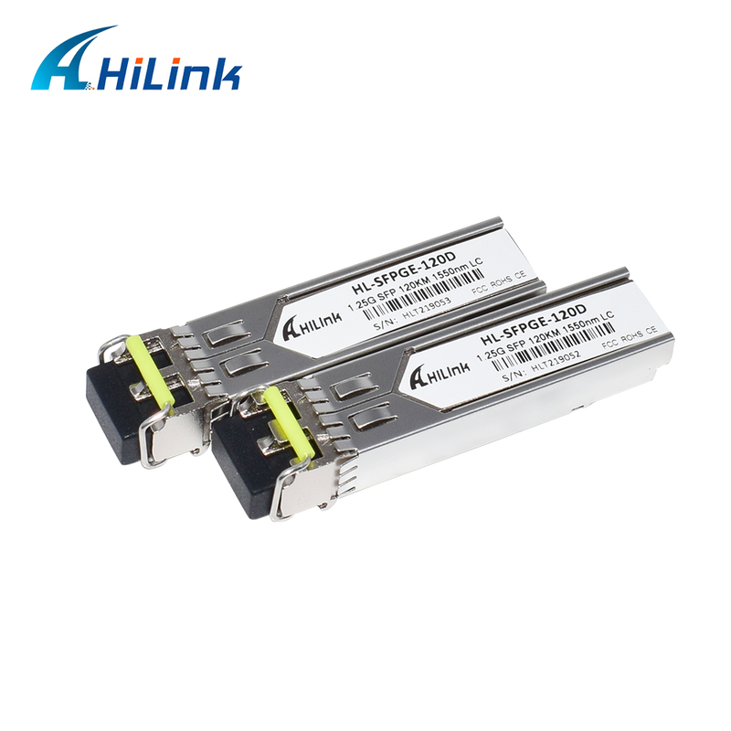 Transceiver SFP BIDI 1.25Gb/s dengan Laser DFB dan Penerima APD untuk Transmisi 120km dalam Rentang Suhu Komersial