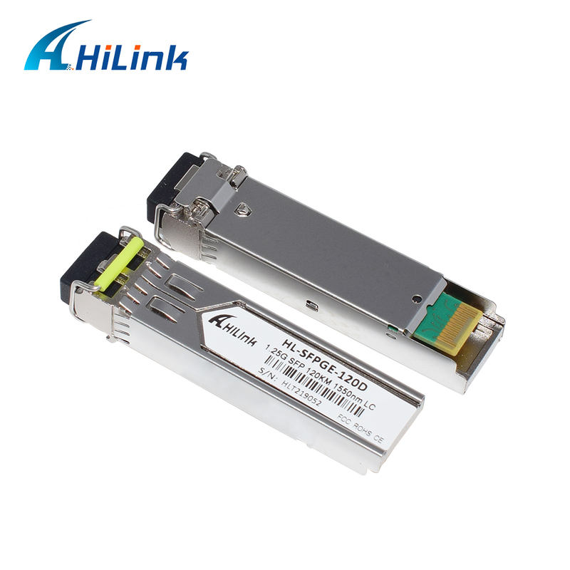 Transceiver SFP BIDI 1.25Gb/s dengan Laser DFB dan Penerima APD untuk Transmisi 120km dalam Rentang Suhu Komersial