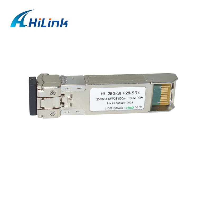 Modul Optik Fiber 25G SFP28 SR MMF 850nm 100m GBIC Transceiver Optik Suhu Industri