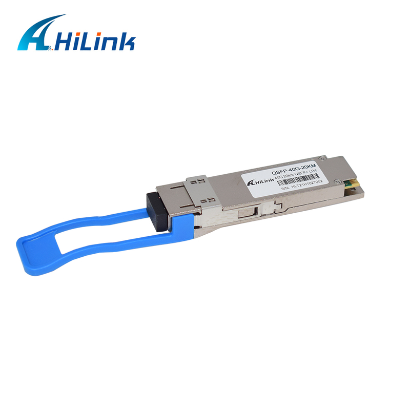 Transceiver Optik QSFP+ 40Gb/s 20km Hot Pluggable dengan Konektor LC Dupleks dan DDM untuk Operasi 0°C hingga 70°C