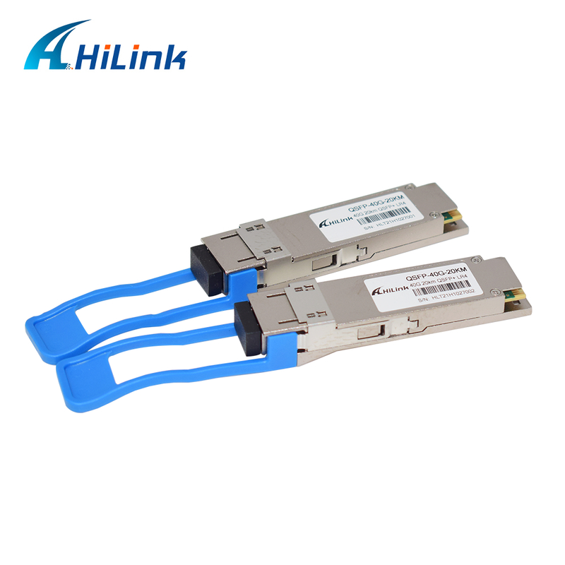 Transceiver Optik QSFP+ 40Gb/s 20km Hot Pluggable dengan Konektor LC Dupleks dan DDM untuk Operasi 0°C hingga 70°C