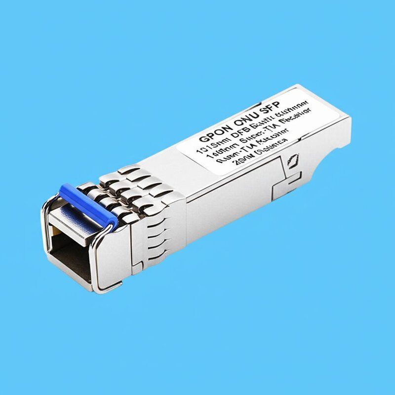 GPON ONU SFP Transceiver dengan 1310nm DFB Burst Mode Transmitter dan 1490nm Super-TIA Receiver untuk jarak 20KM