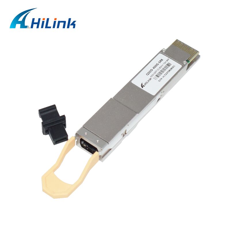 Hilink QSDD-400G-SR 400G QSFP56-DD SR8 Transceiver Optik dengan 400G Data Rate, 850nm Wavelength, dan 100m Distance