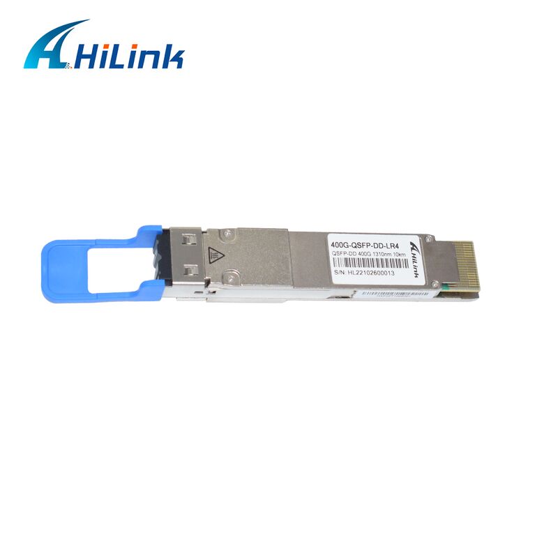 Transceiver Optik Dupleks LC SMF 10km Hilink 400Gb/s QSFP-DD LR4, Sesuai RoHS