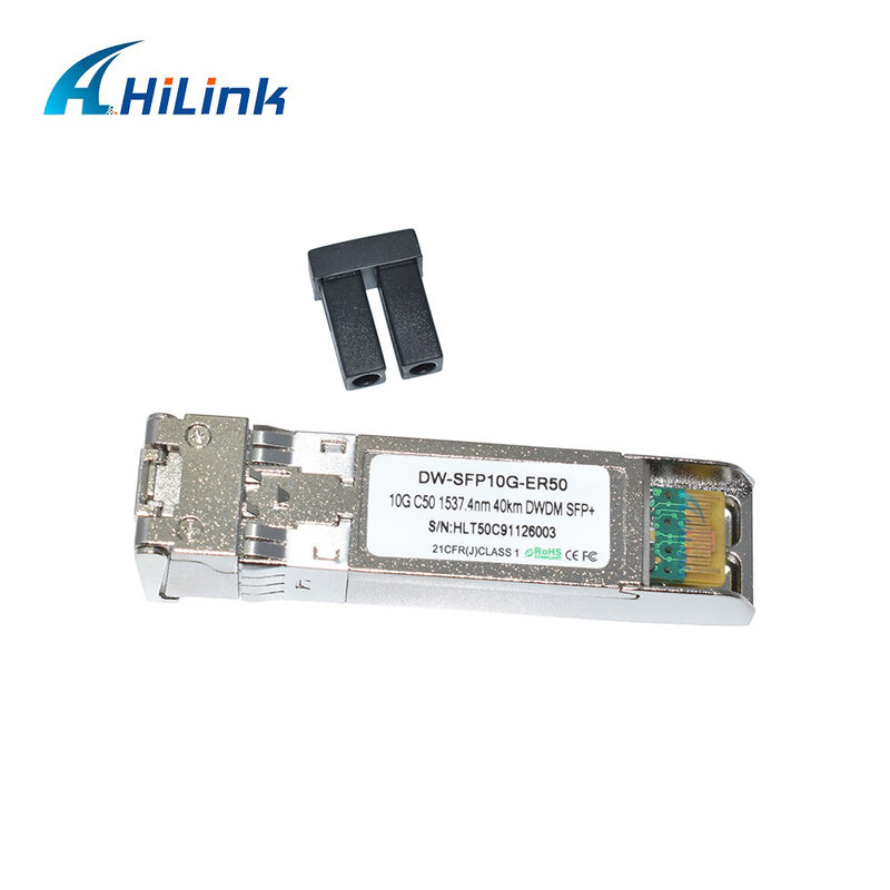 Hilink 10Gb SFP+ DWDM SFP 100GHz CH17~61 Opsional 40km Transceiver Optical Module Duplex LC Komersial Industri