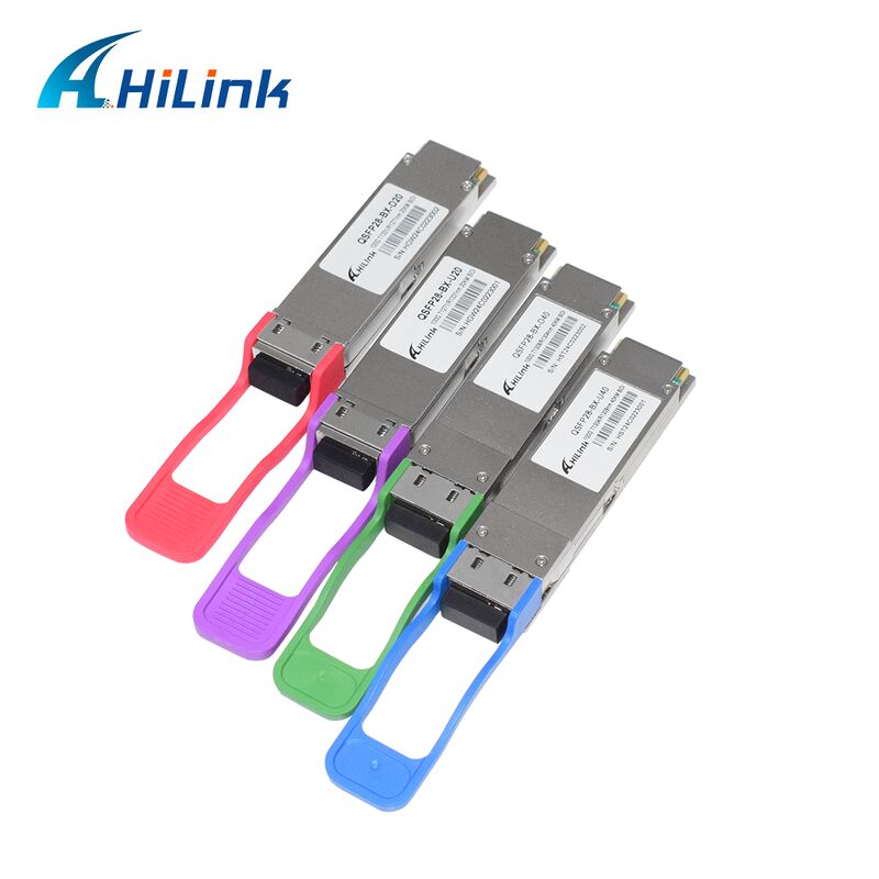 Hilink QSFP28-BX-UD40 100G BiDi Optical Transceiver dengan Jarak 40km untuk Aplikasi Pusat Data