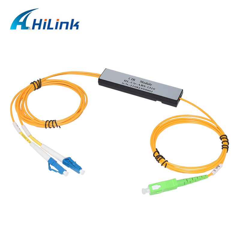 HL-Cir-1310 3-Port Circulator Port1&Port3-LC/UPC Port2-SC/APC 1310nm/1550nm/1610nm ABS Box untuk Pusat Data