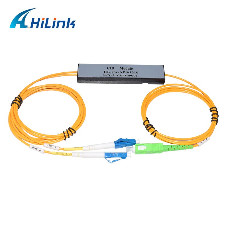 HL-Cir-1310 3-Port Circulator Port1&Port3-LC/UPC Port2-SC/APC 1310nm/1550nm/1610nm ABS Box untuk Pusat Data