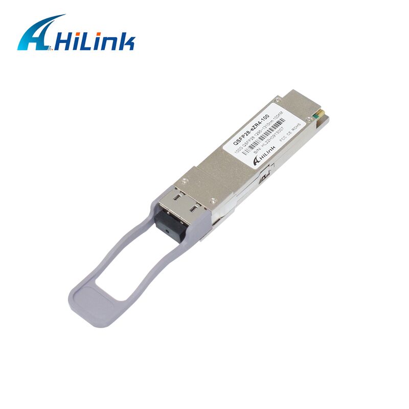 Hilink 100G QSFP28 Optical Transceiver Module dengan jarak 100km 100G Data Rate dan ZR4+ Compliance
