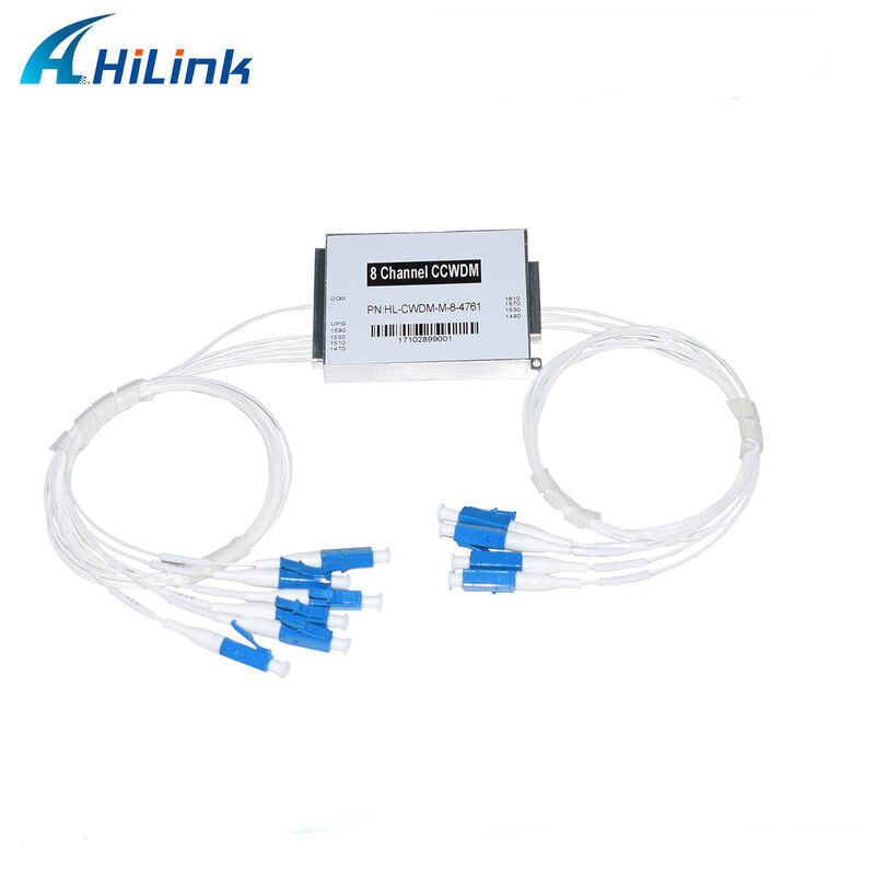 Modul CWDM Mini Kecil 8 Saluran yang Dapat Disesuaikan CCWDM Multiplexer dengan Kerugian Sangat Rendah