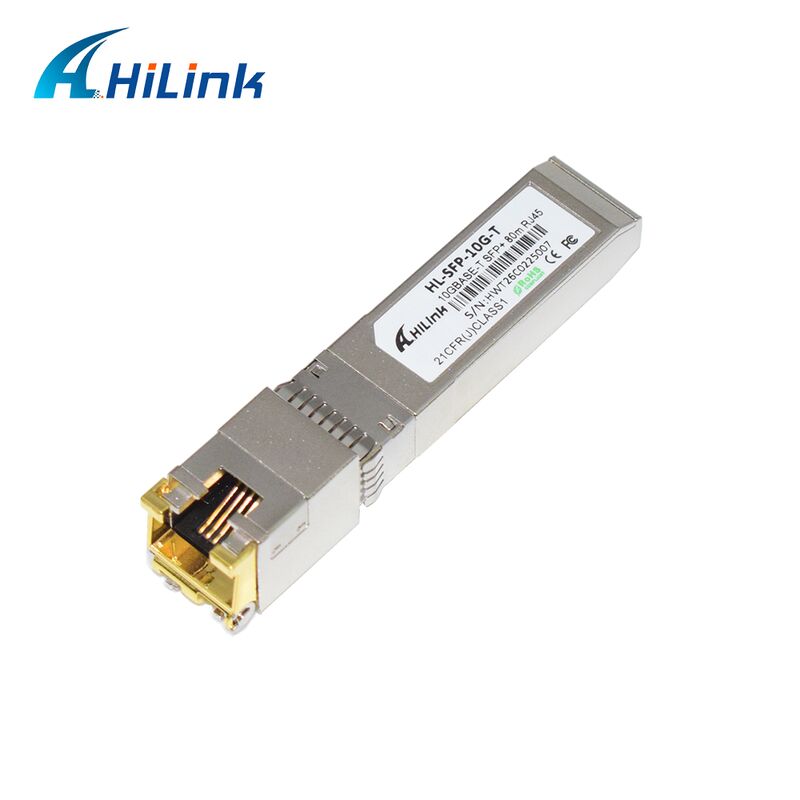 Hilink 10G Data Rate SFP+ Transceiver dengan jarak 30M/80M dan RoHS Compliant 10GBASE-T Copper Module