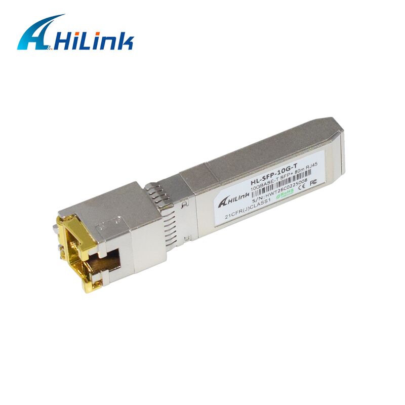 Hilink 10G Data Rate SFP+ Transceiver dengan jarak 30M/80M dan RoHS Compliant 10GBASE-T Copper Module