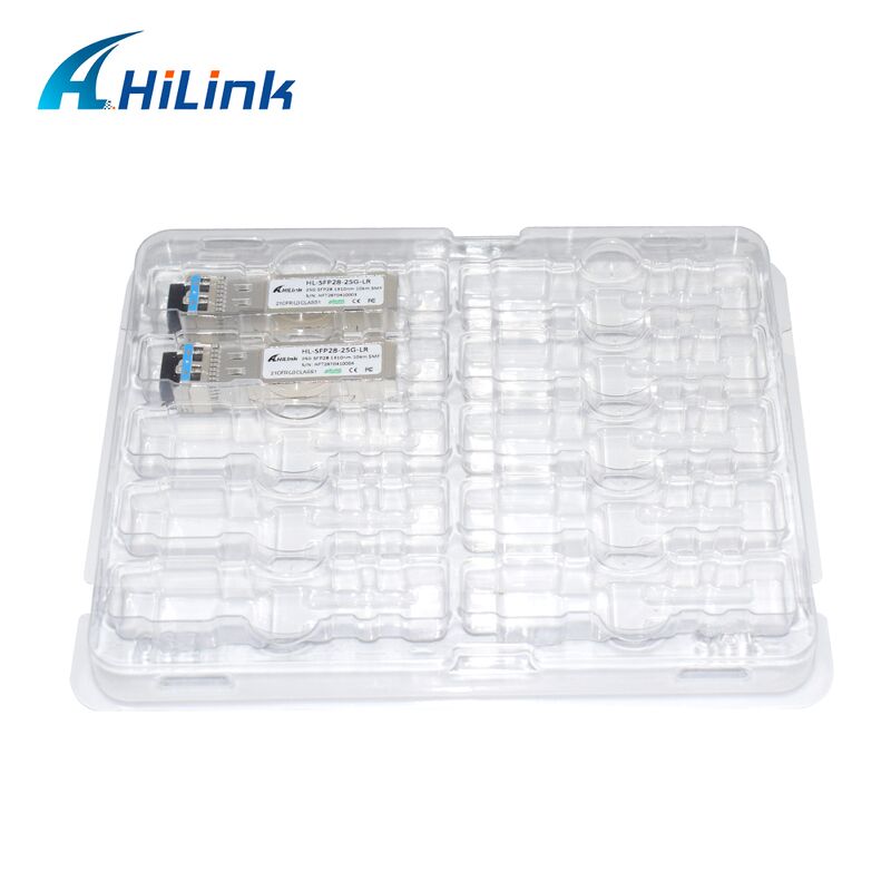 HL-SFP28-LR-10KM 25G SFP28 Transceiver dengan jarak transmisi 10km, kecepatan data 25,78Gbps, dan konsumsi daya rendah <1.2W