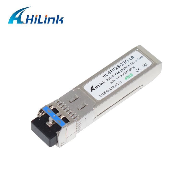 HL-SFP28-LR-10KM 25G SFP28 Transceiver dengan jarak transmisi 10km, kecepatan data 25,78Gbps, dan konsumsi daya rendah <1.2W