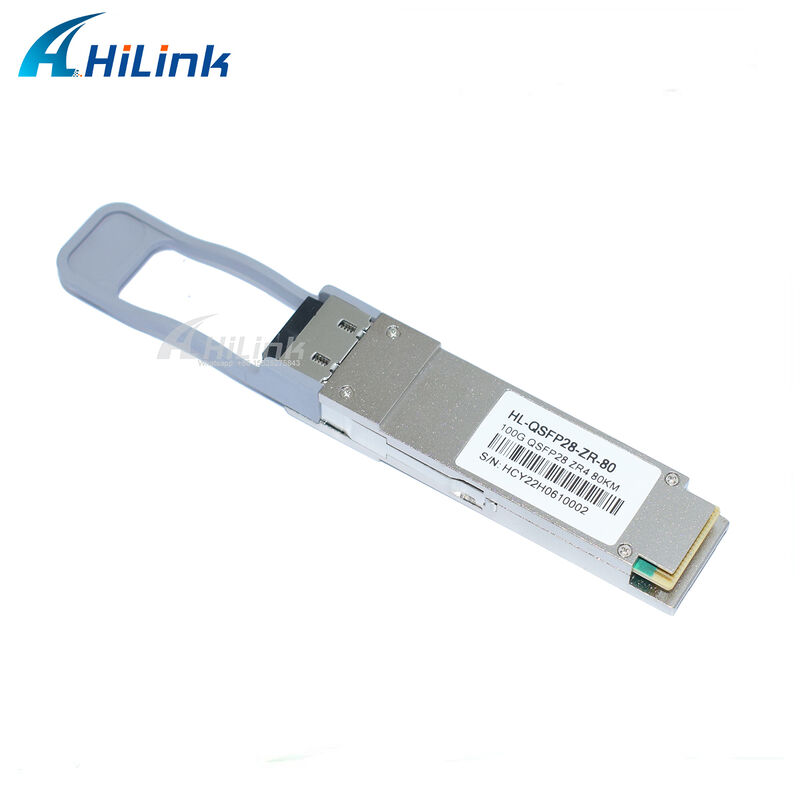 100Gb/s QSFP28 Transceiver with 80km Reach Hot Pluggable Duplex LC Connector LAN WDM EML TOSA