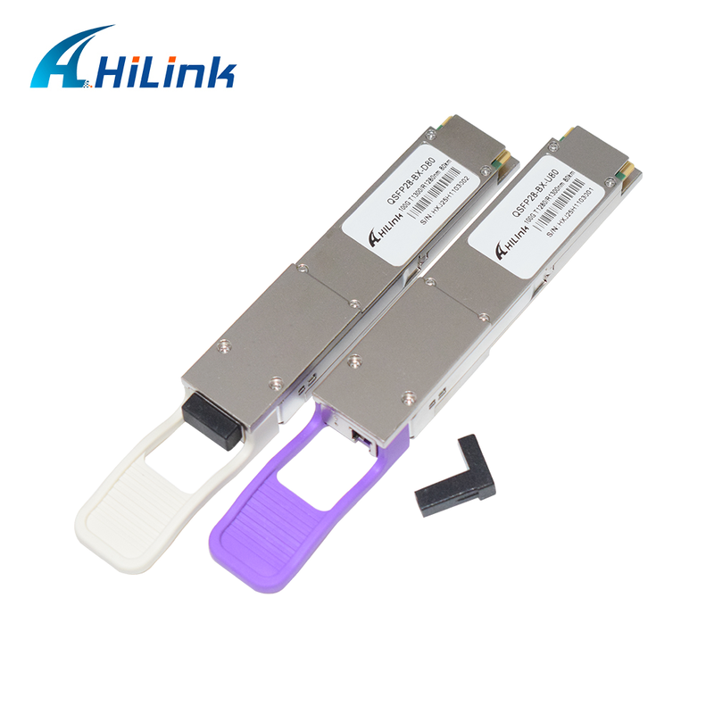 Hilink QSFP28-BX 100Gb/s 80Km BIDI Optical Transceiver Module untuk Transmisi Data Berkecepatan Tinggi