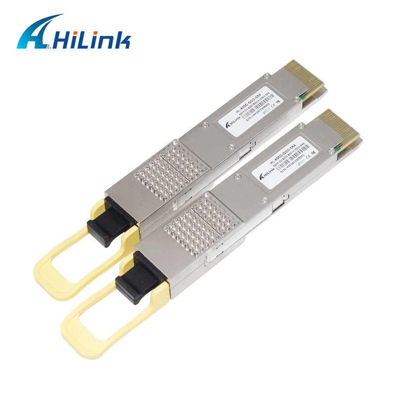 Hilink Kompatibel 400G QSFP-DD SR4 Optical Module dengan MPO-12 Connector untuk 100m Transmission