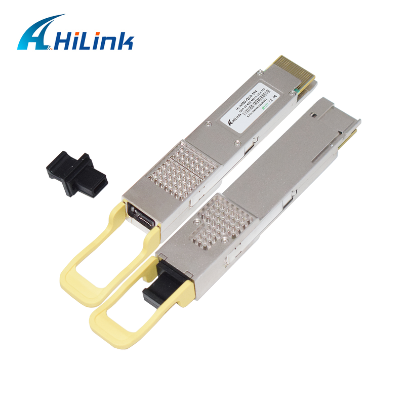 Hilink Kompatibel 400G QSFP-DD SR4 Optical Module dengan MPO-12 Connector untuk 100m Transmission