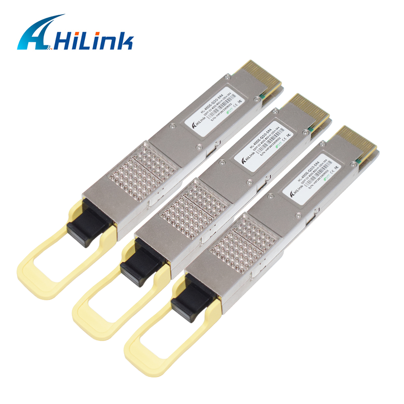 Hilink Kompatibel 400G QSFP-DD SR4 Optical Module dengan MPO-12 Connector untuk 100m Transmission