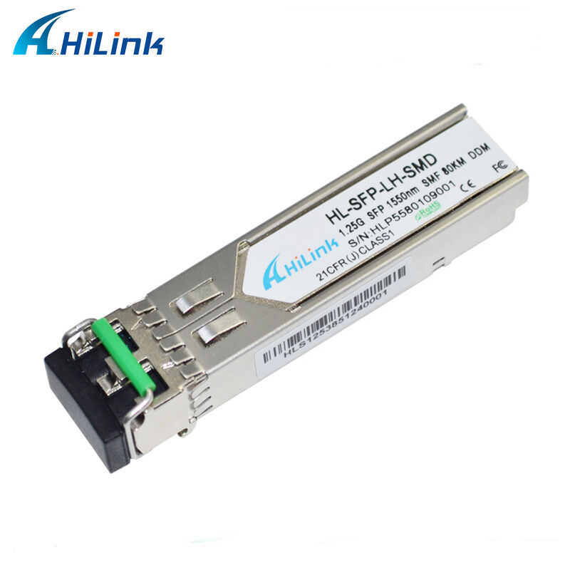Hilink 1,25 Gb/s SFP Optical Transceiver 1550nm 80km Sesuai GBIC RoHS Hot Pluggable