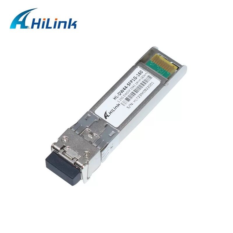 Transceiver Optik SFP 1,25G DWDM Kompatibel Hilink dengan Konektor LC Dupleks untuk Jarak 40km/80km/120km/160km